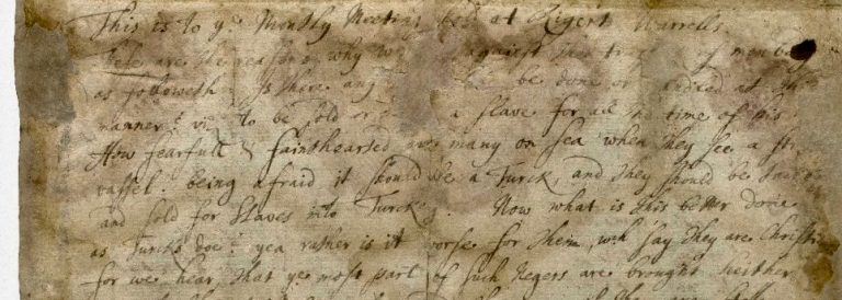 Francis Pastorius, Germantown, and the First Petition to Abolish
